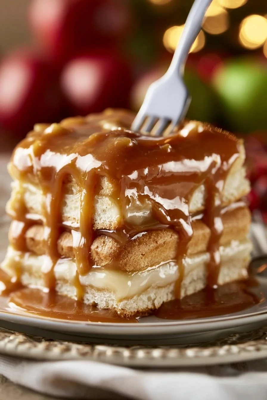 Cozy Caramel Apple Eclair Cake
