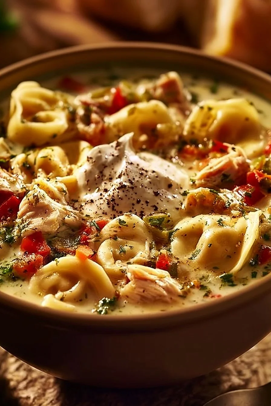 Creamy Chicken Tortellini Soup