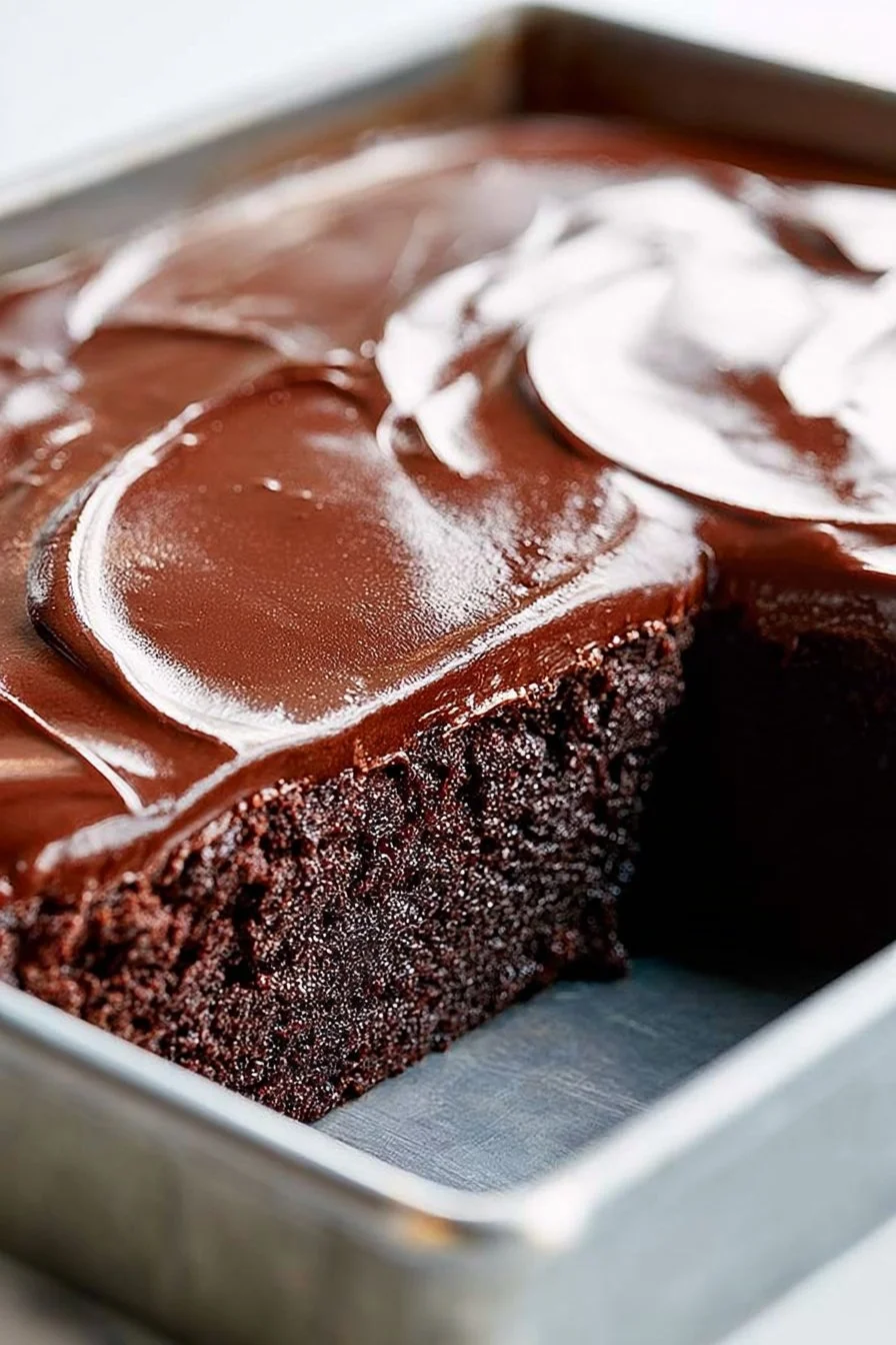 Easy One-Bowl Chocolate Cake Recipe | Sour Cream Chocolate Sheet Cake, Chocolate Custard Cake Recipe with Sour Cream, Chocolate Fudge Cake Recipe with Sour Cream