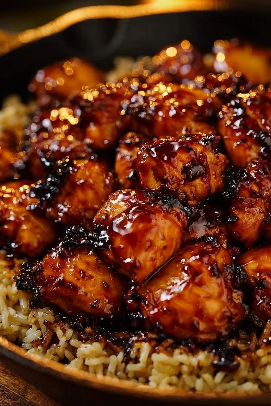 Easy One-Pan Honey BBQ Chicken and Rice