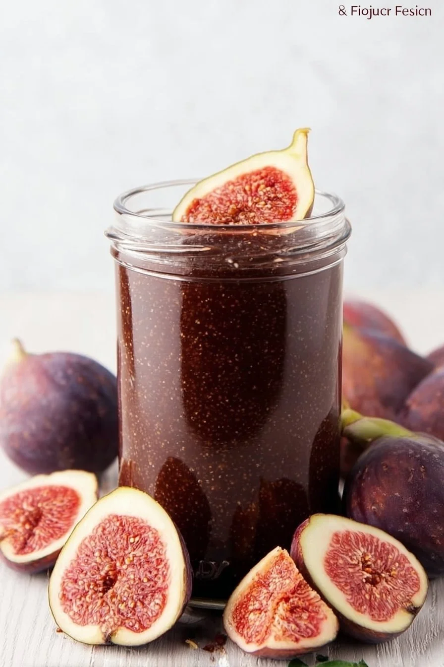 Homemade Fig Newton Butter spread on toast with figs in the background.