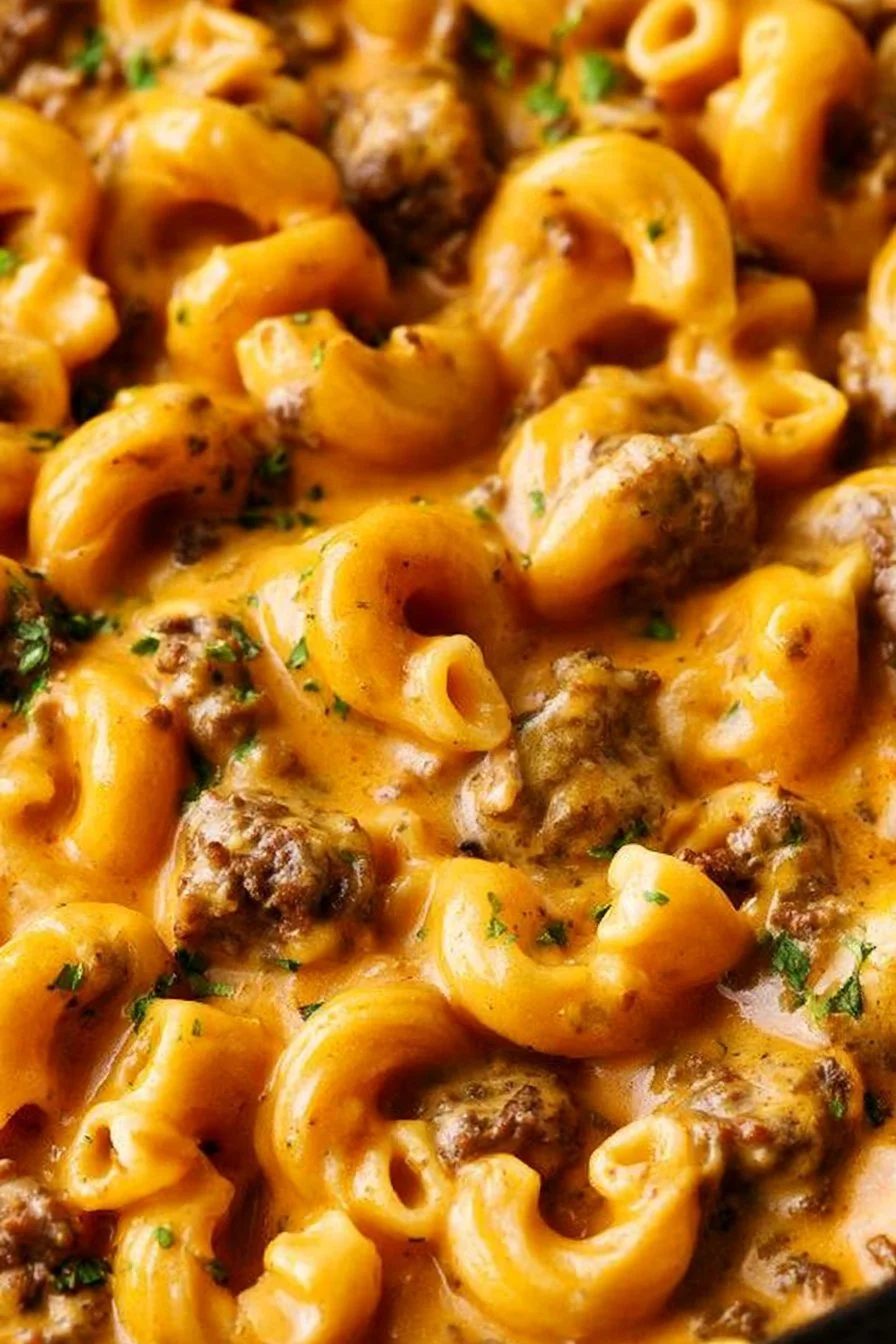 Make the cheesy pasta dish of your cravings with this easy Homemade Hamburger Helper recipe! Pasta and ground beef are s… | Ground beef recipes hamburger helper, Homemade cheeseburger meal, Recipes for dinner