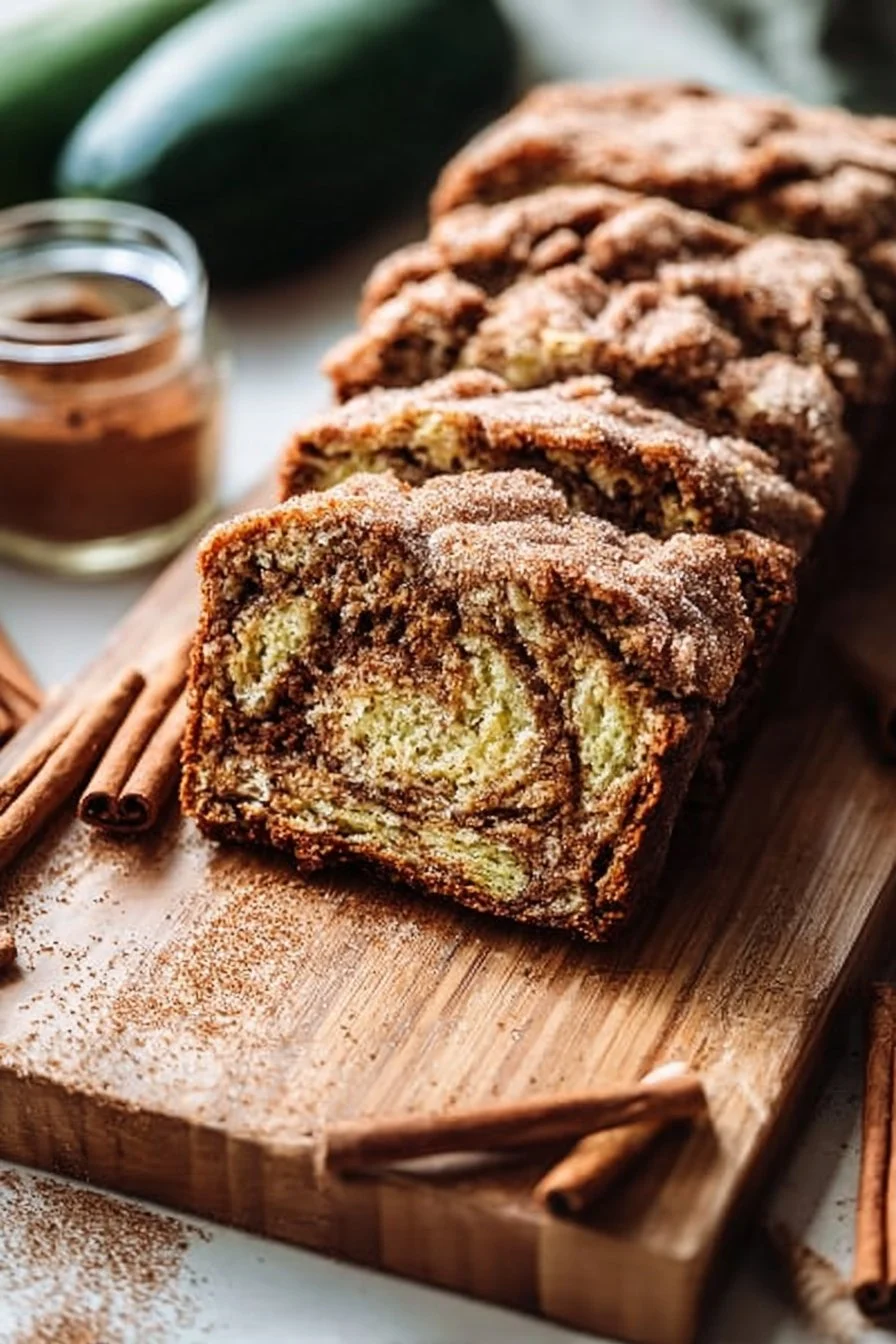 Moist Cinnamon Swirl Zucchini Bread