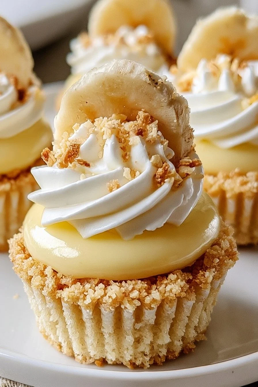 No-Bake Mini Banana Cream Pies
