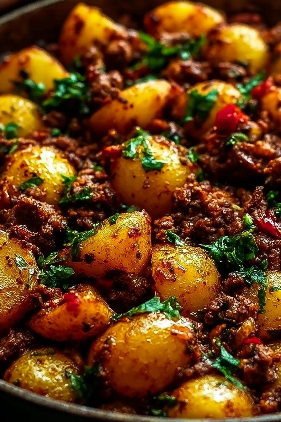 One-Pan Ground Beef and Potatoes Dinner