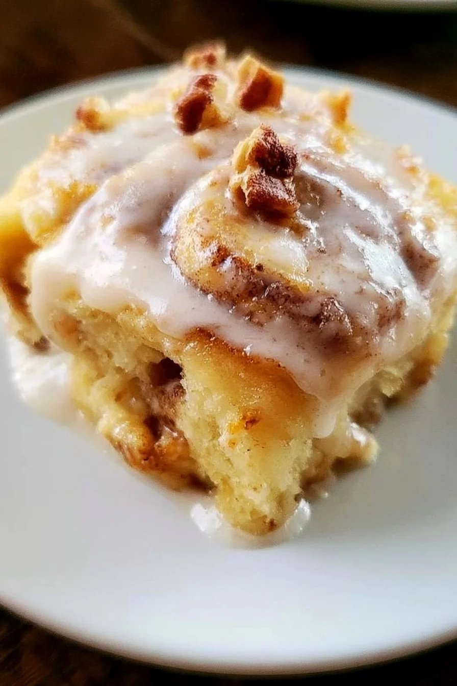 Ooey Gooey Cinnamon Roll Cake