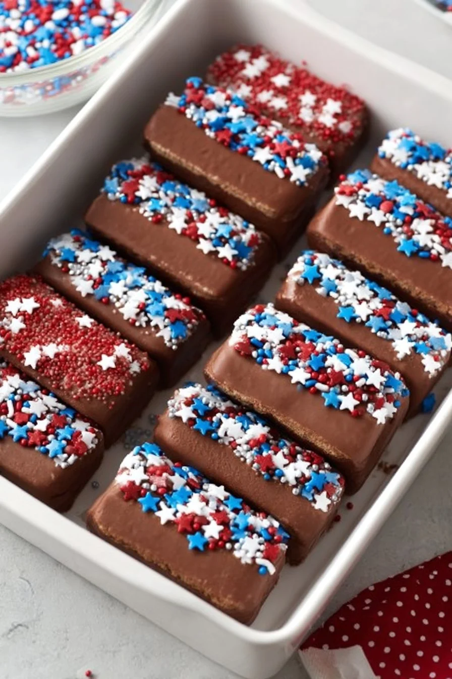 Patriotic Ice Cream Sandwiches