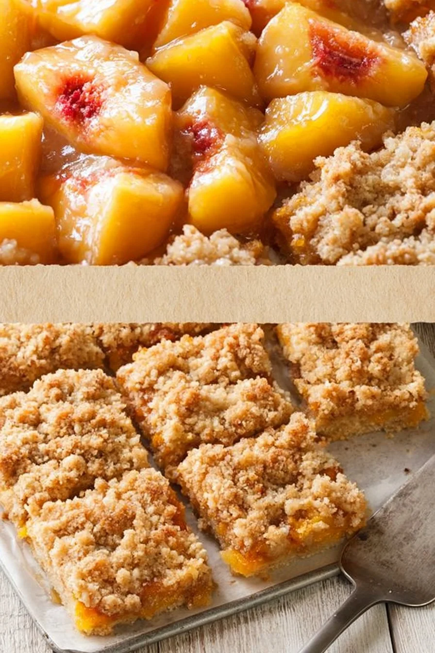 Peaches and Cream Crumble Bars
