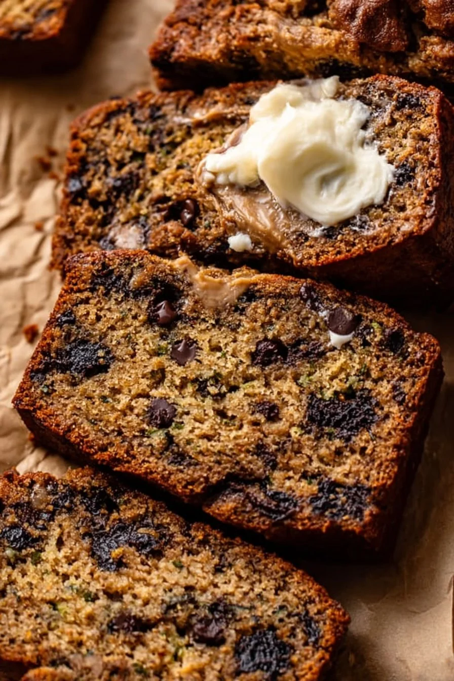 Peanut Butter Chocolate Chip Zucchini Bread
