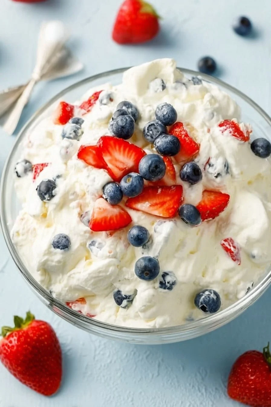Red White and Blue Cheesecake Salad
