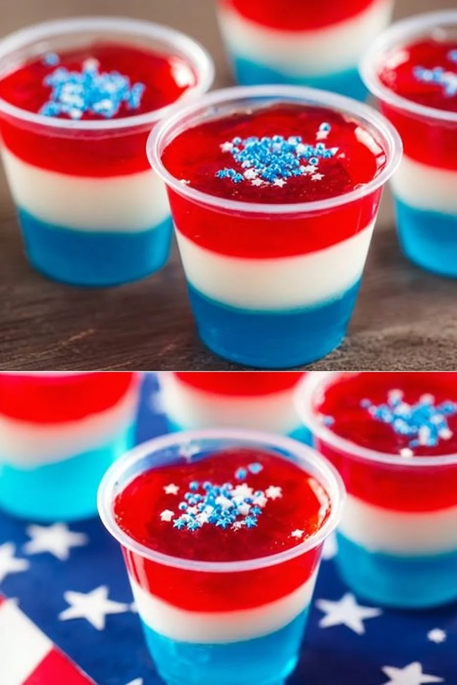 Red White & Blue Jello Shots
