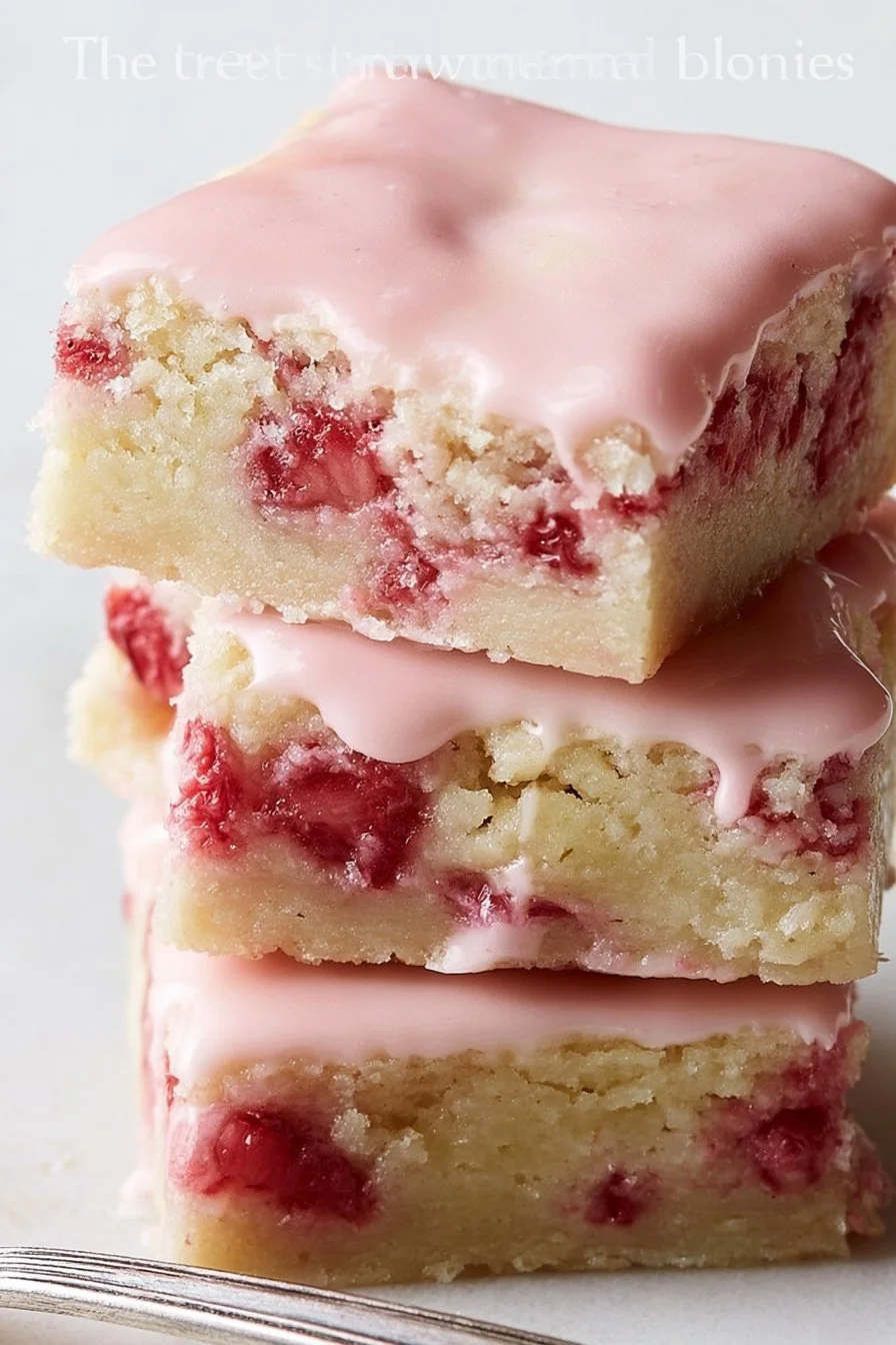 Strawberry Lemon Blondies