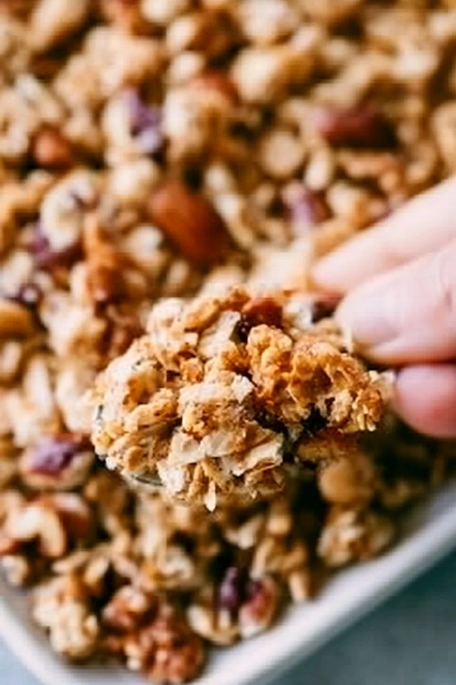 Vanilla Granola Recipe | Gluten-Free, Dairy-Free, Vegan Option | Healthy Vanilla Granola, Easy Vanilla Granola Recipe, Homemade Vanilla Granola Recipe