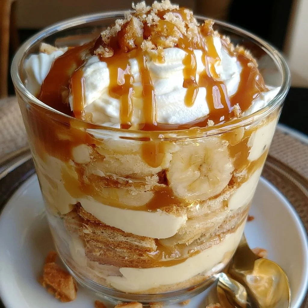 Banana Pudding Tiramisu with Caramel