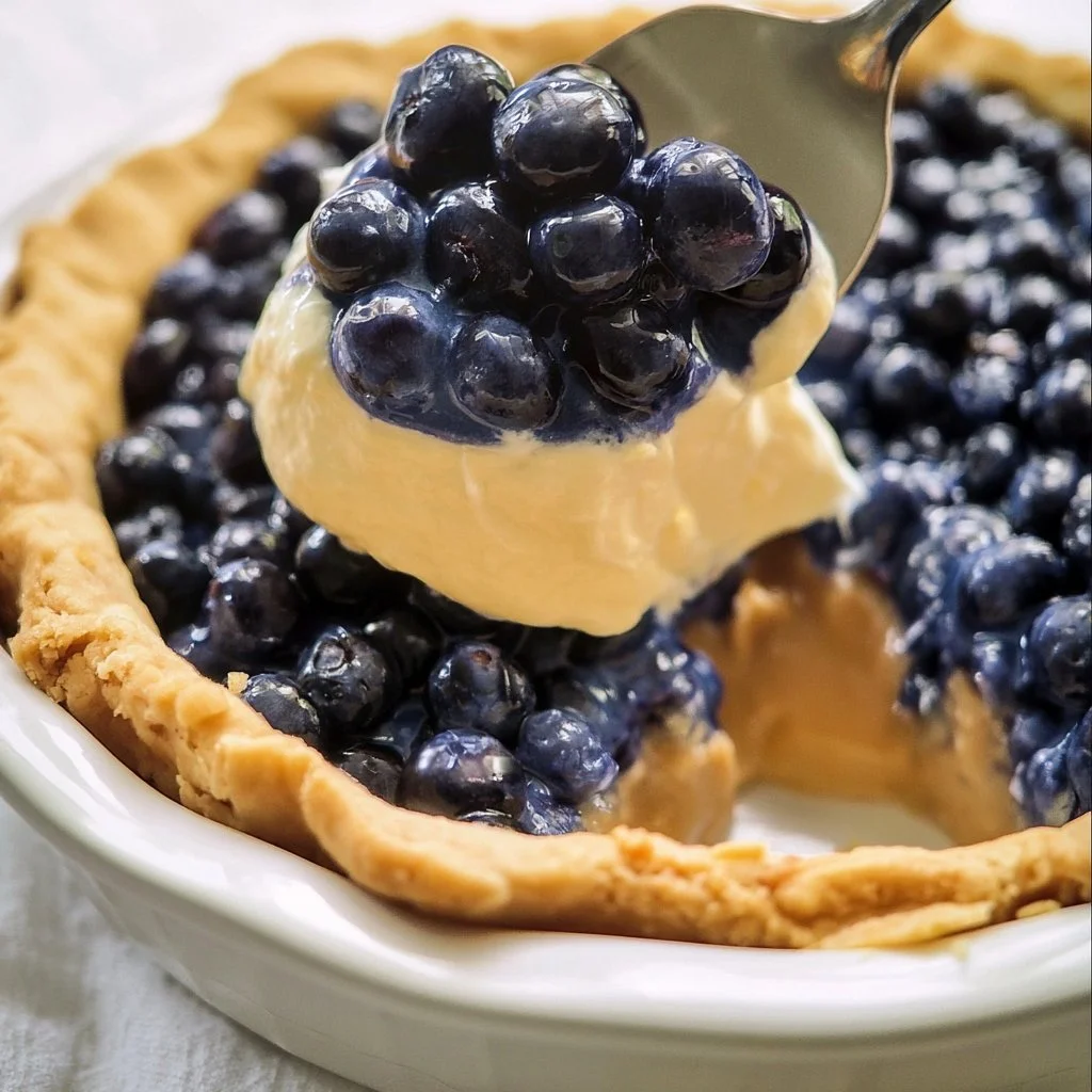 Blueberries and Cream Pie