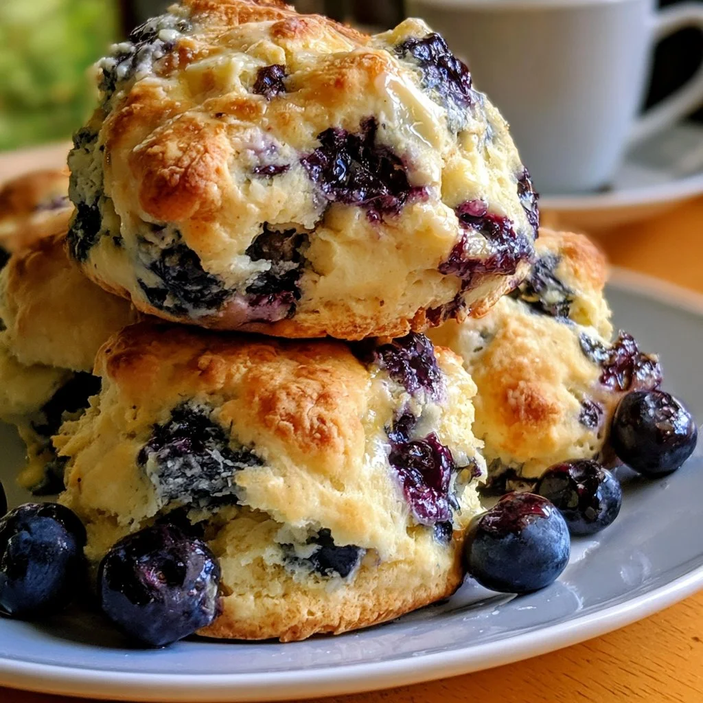 Blueberry Honey Butter “Swim” Biscuits