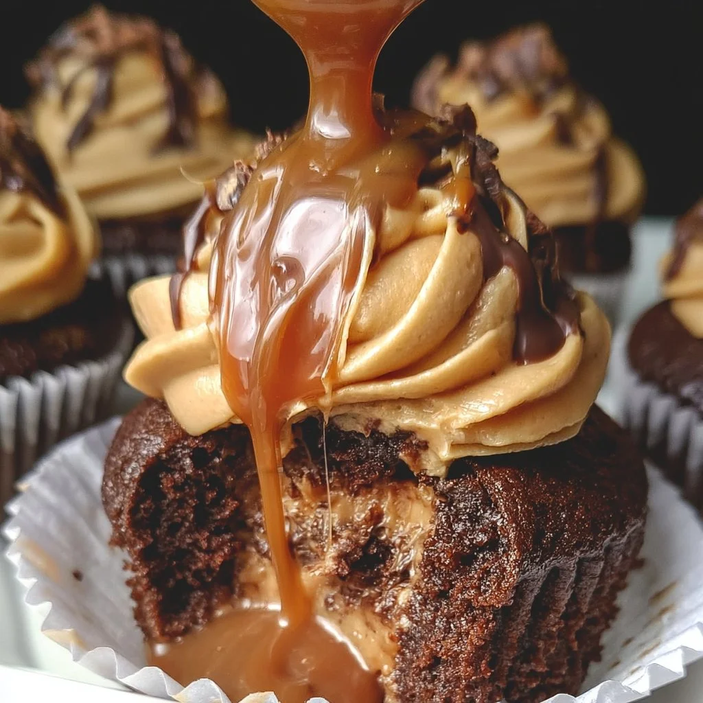 Chocolate Caramel Cupcakes