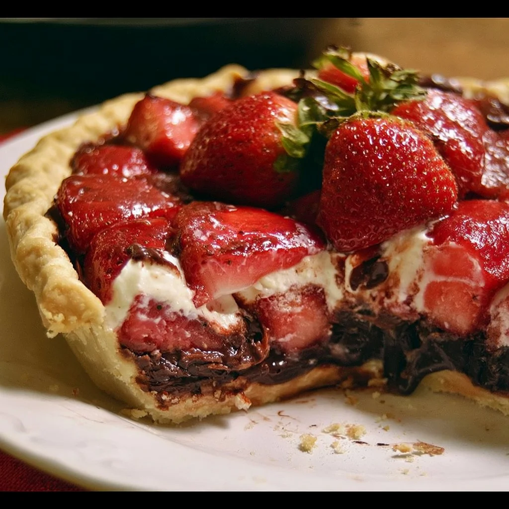 Chocolate Covered Strawberry Pie