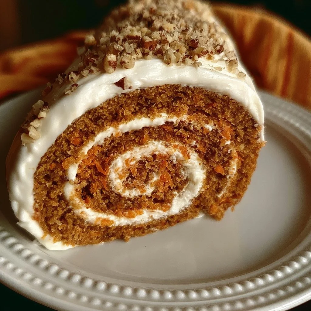 Decadent Carrot Cake Roll with Cream Cheese