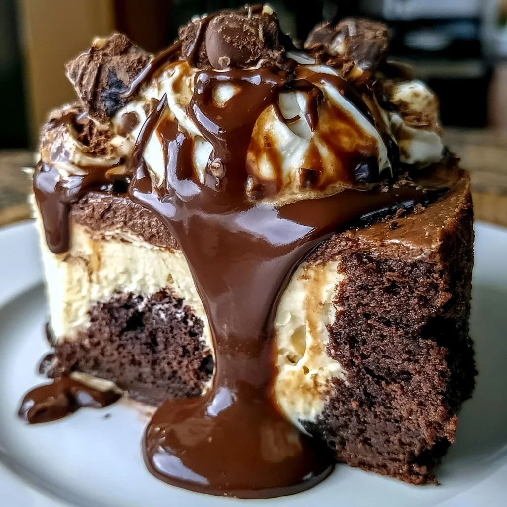 Hot Fudge Sundae Brownie Cheesecake