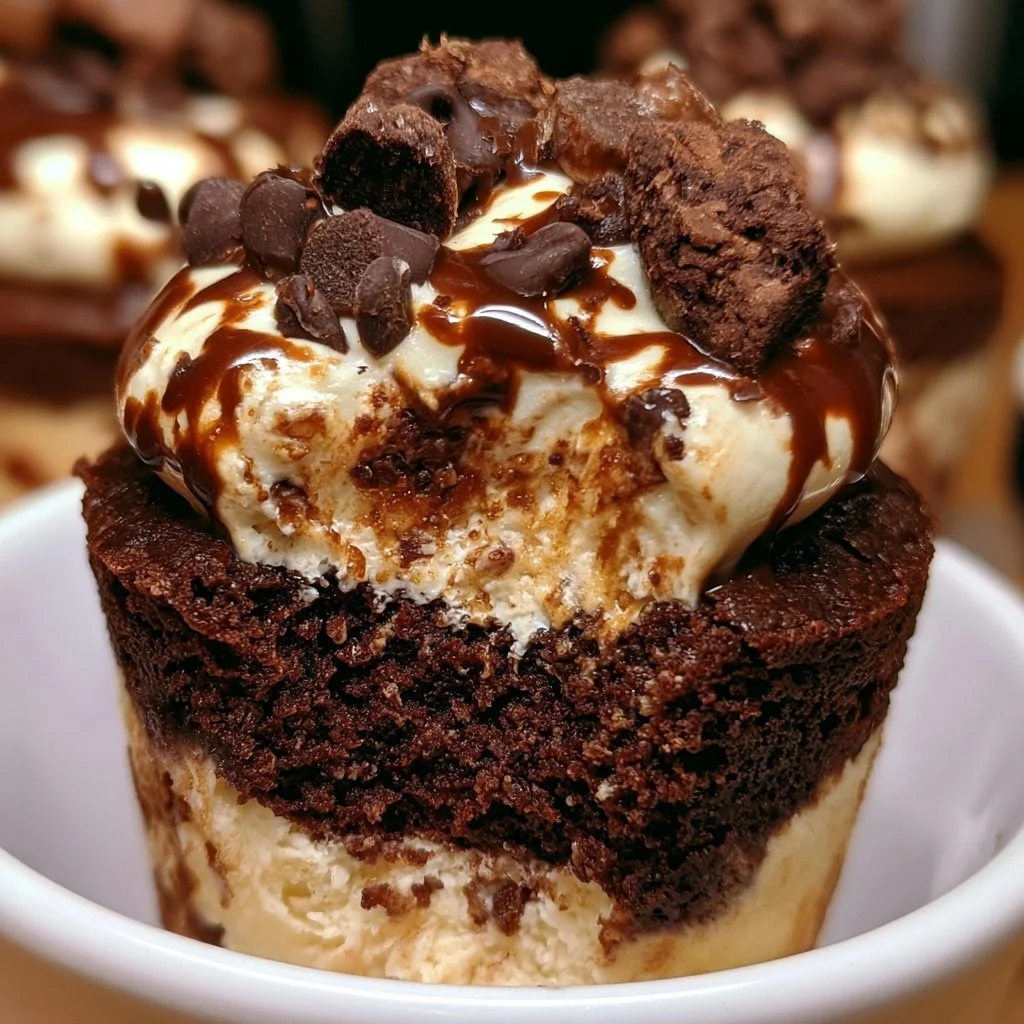 Loaded Brownie Cheesecake Cups