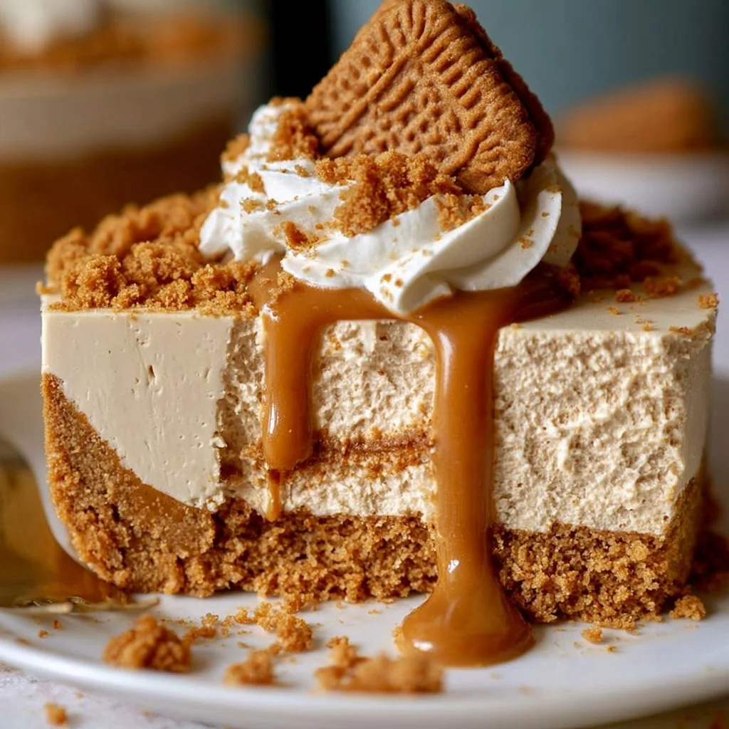 No-Bake Biscoff Cheesecake
