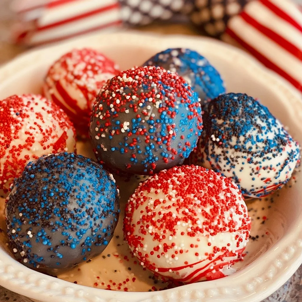 Patriotic Oreo Balls