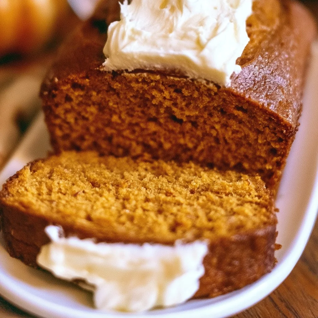 Pumpkin Bread with Cream Cheese