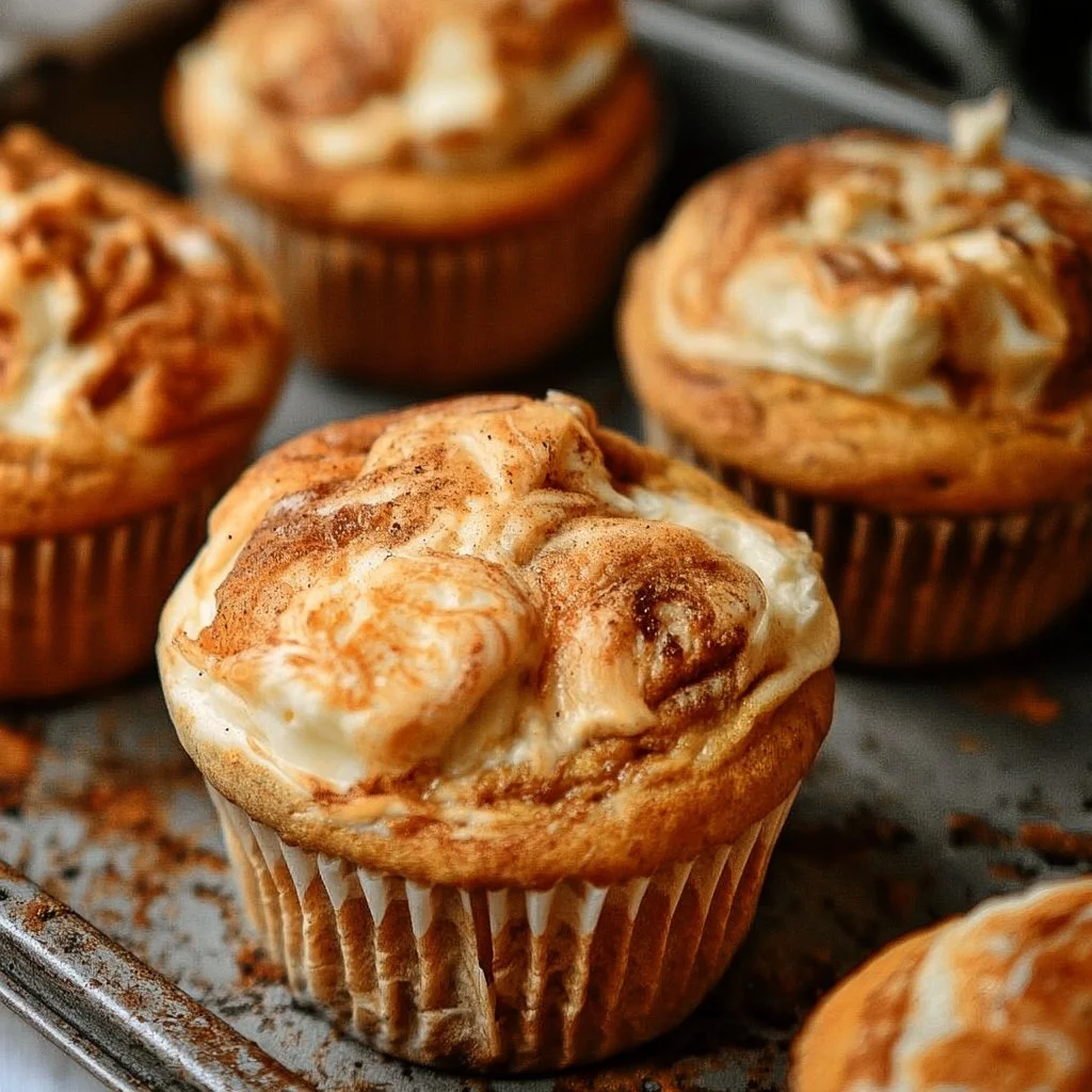 Pumpkin Cream Cheese Swirl Muffins