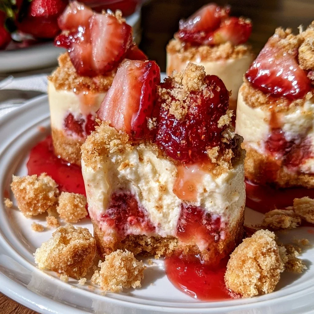 Strawberry Crunch Cheesecake Bites
