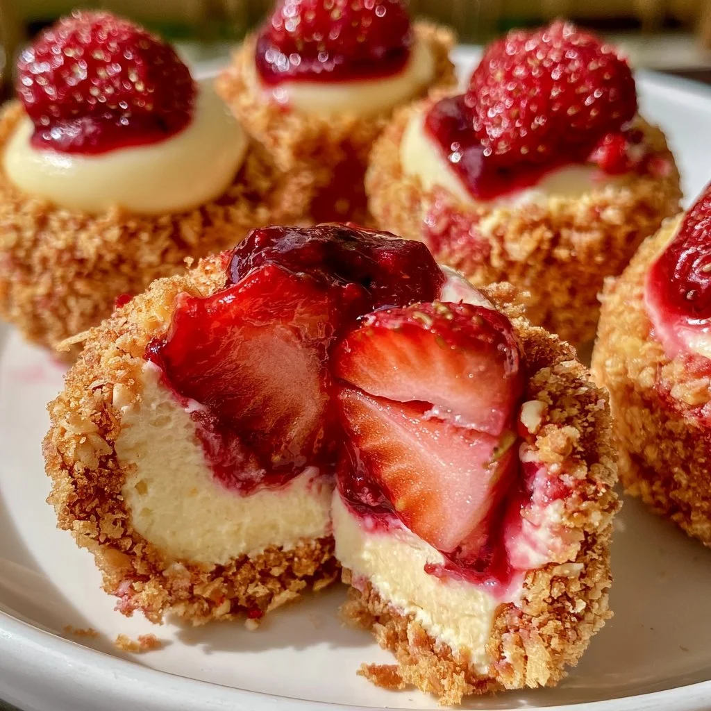 Strawberry Crunch Cheesecake Bites