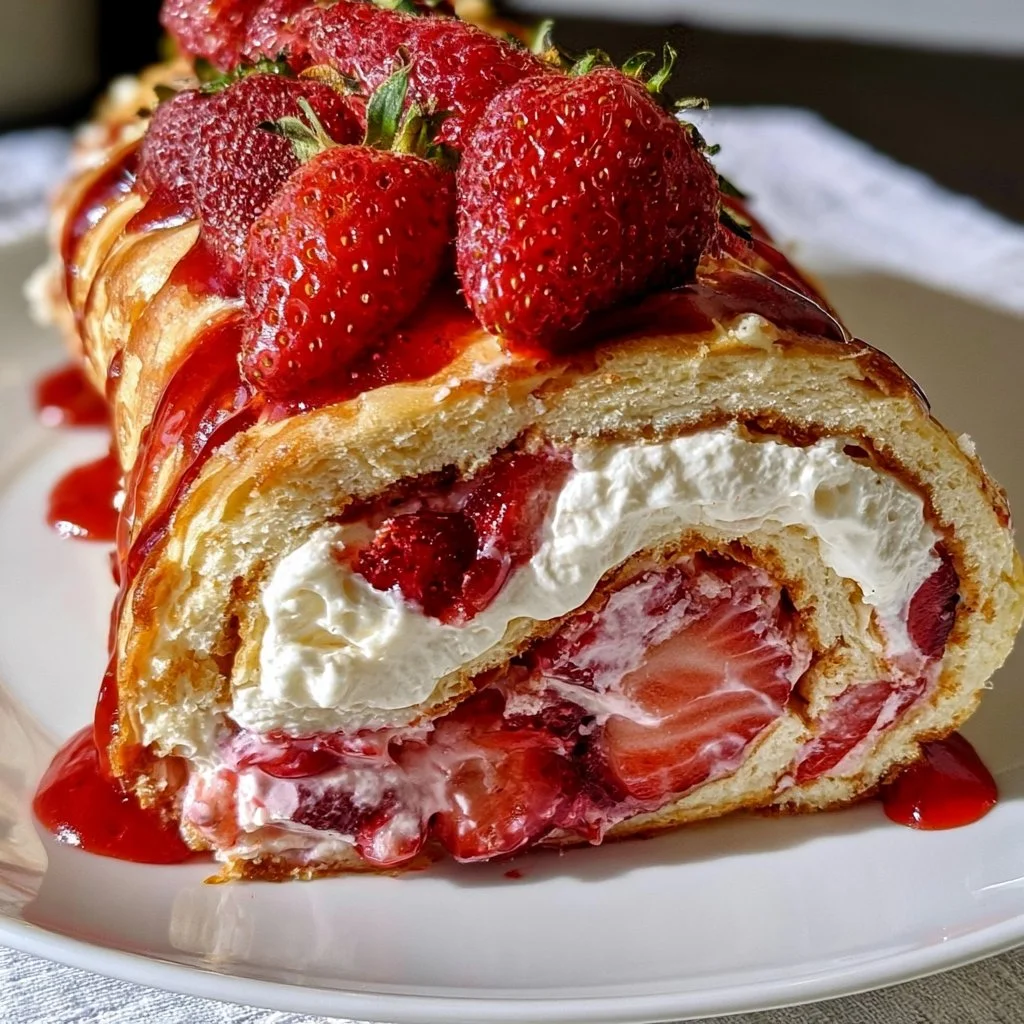 Strawberry Shortcake Cheesecake Roll