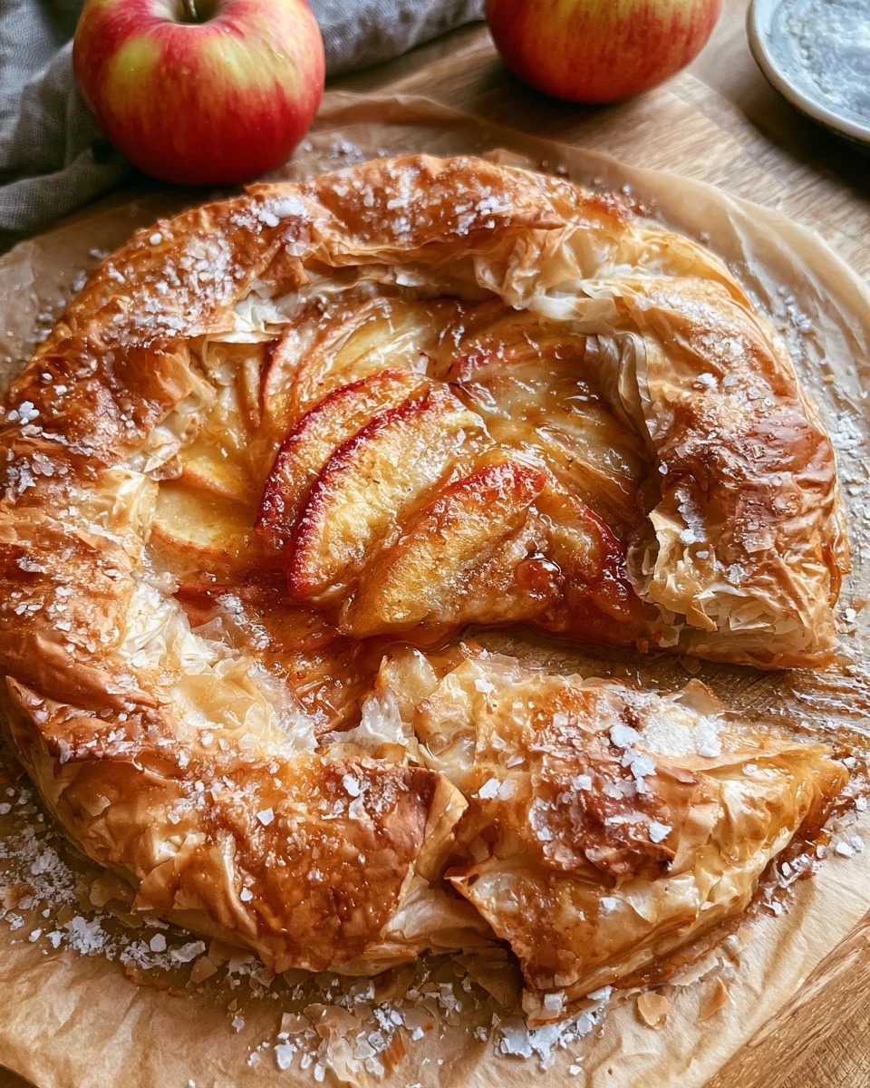 Apple Brie Phyllo Galette