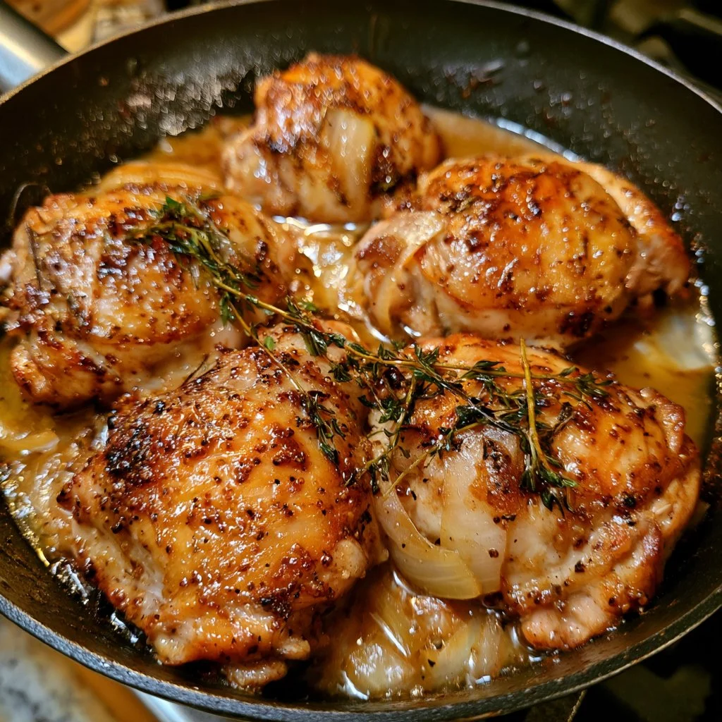 Apple Cider Mustard Chicken Skillet