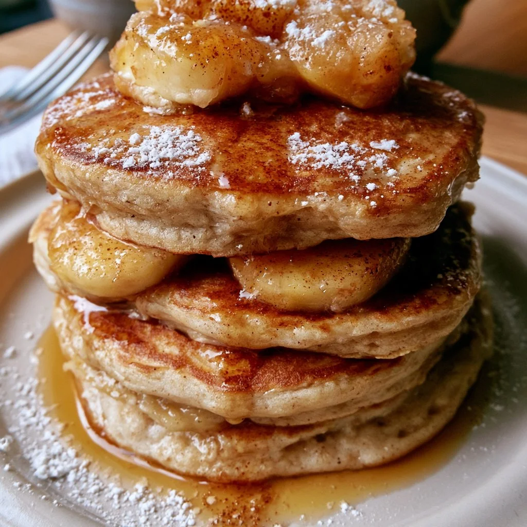 Apple Cinnamon Oat Pancakes