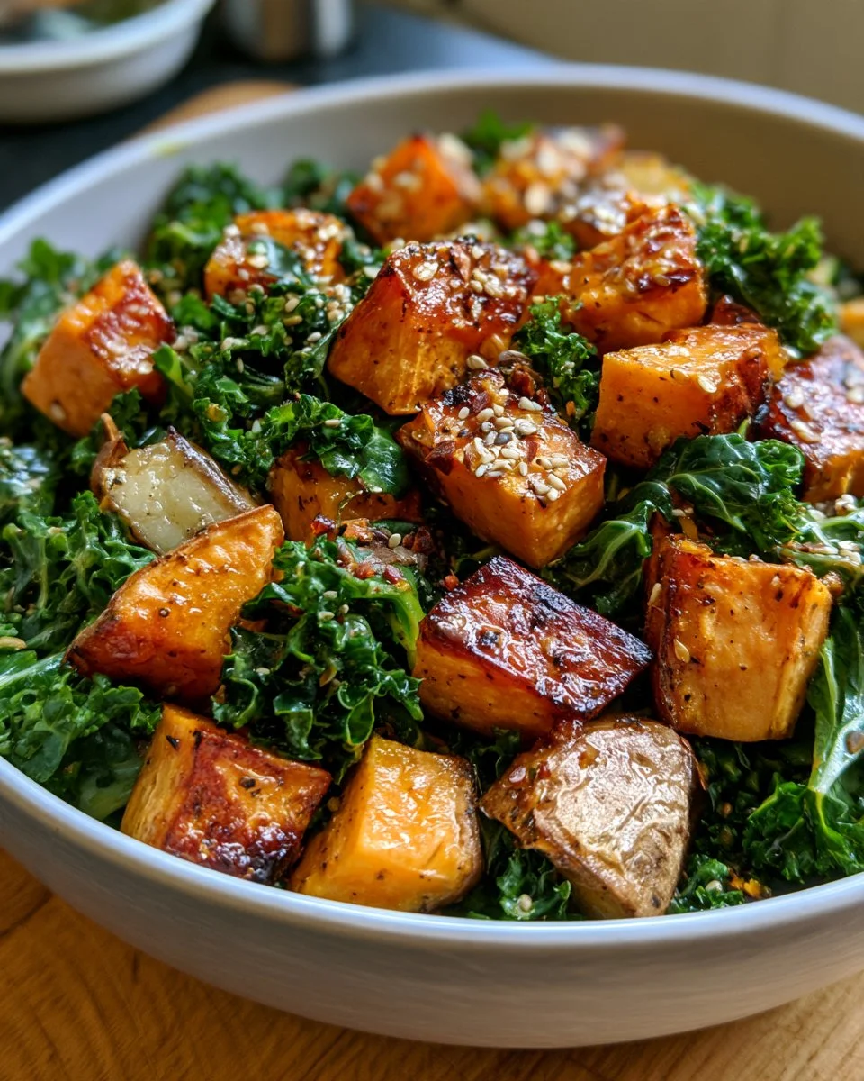 Autumn Kale And Sweet Potato Salad