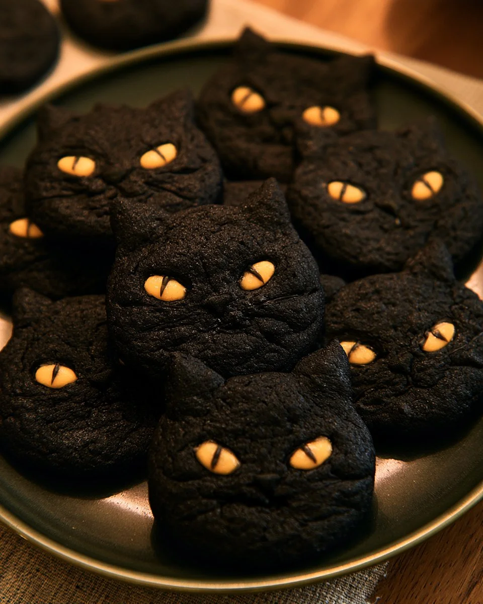 Black Cat Halloween Cookies