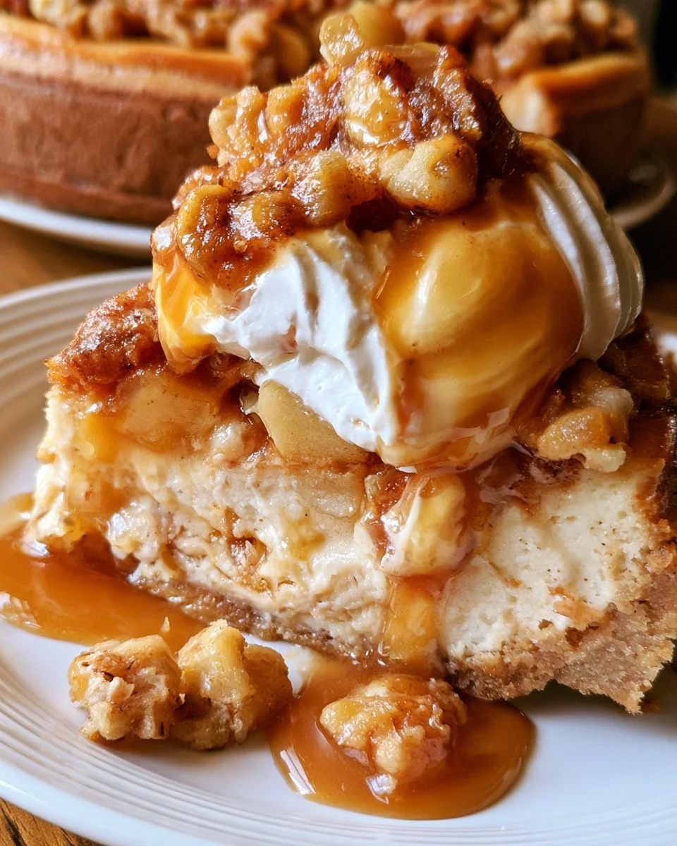 Caramel Apple Cheesecake Pie