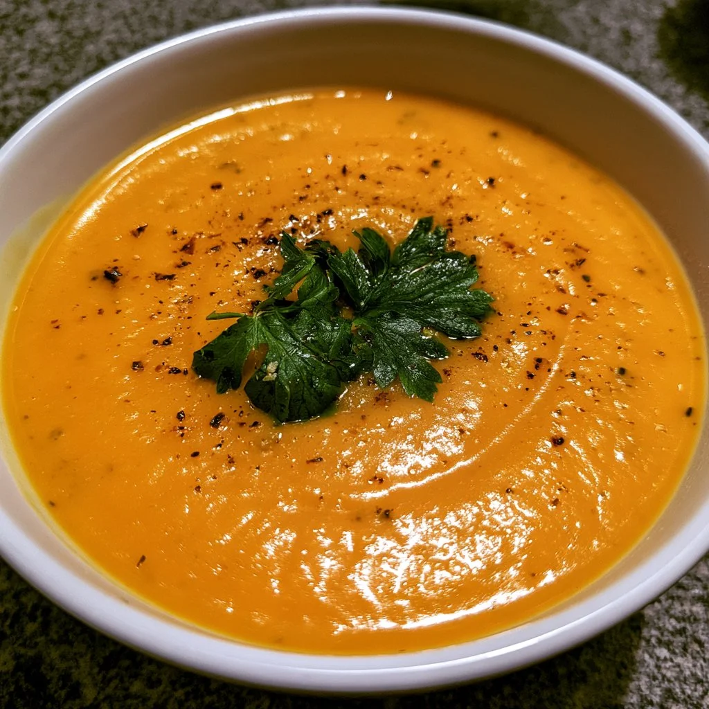 Ginger Carrot Butternut Squash Soup