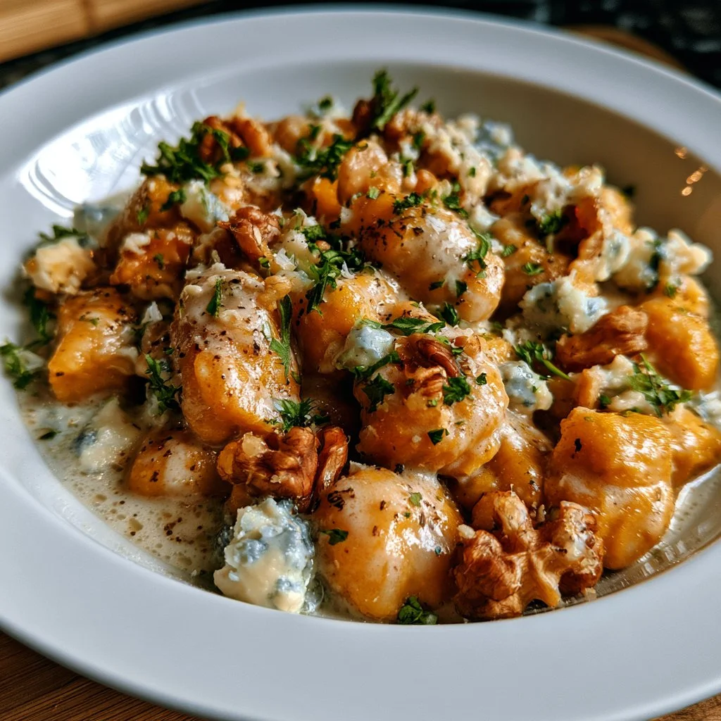Gorgonzola Walnut Pumpkin Gnocchi