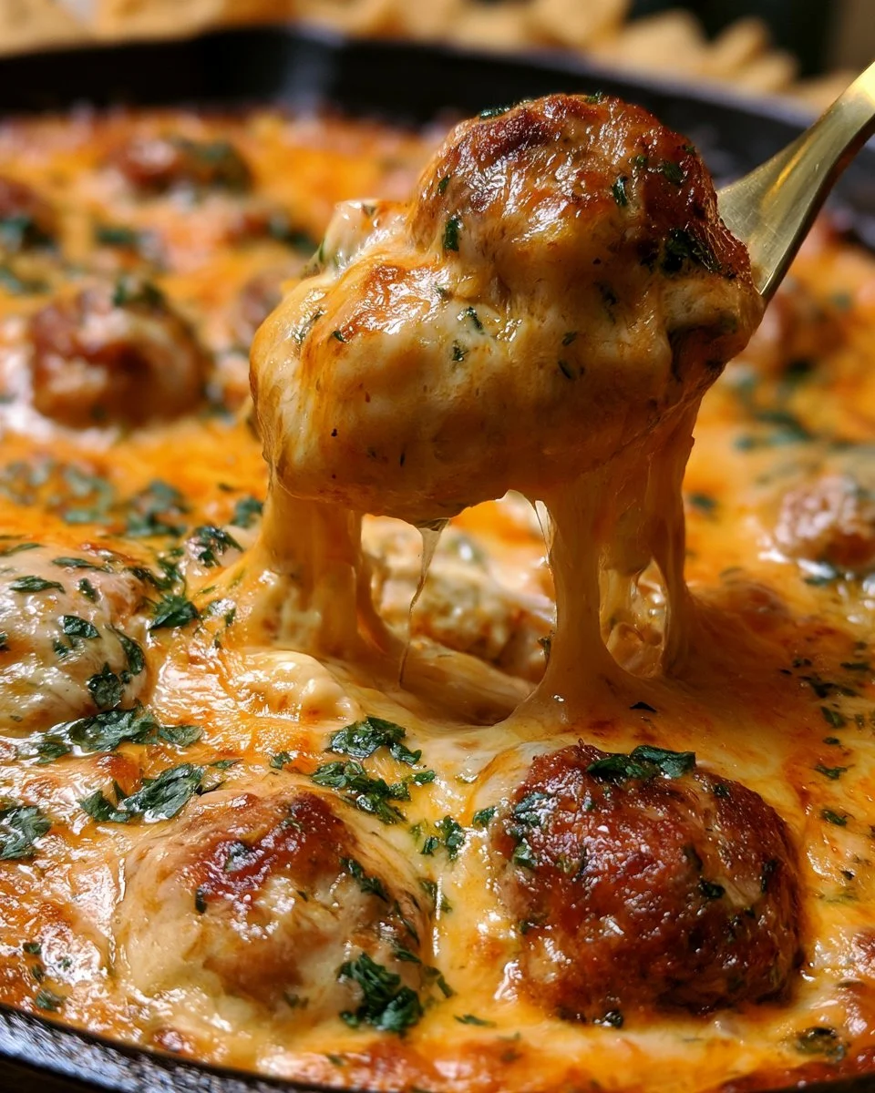 Mini Meatball Cheese Dip