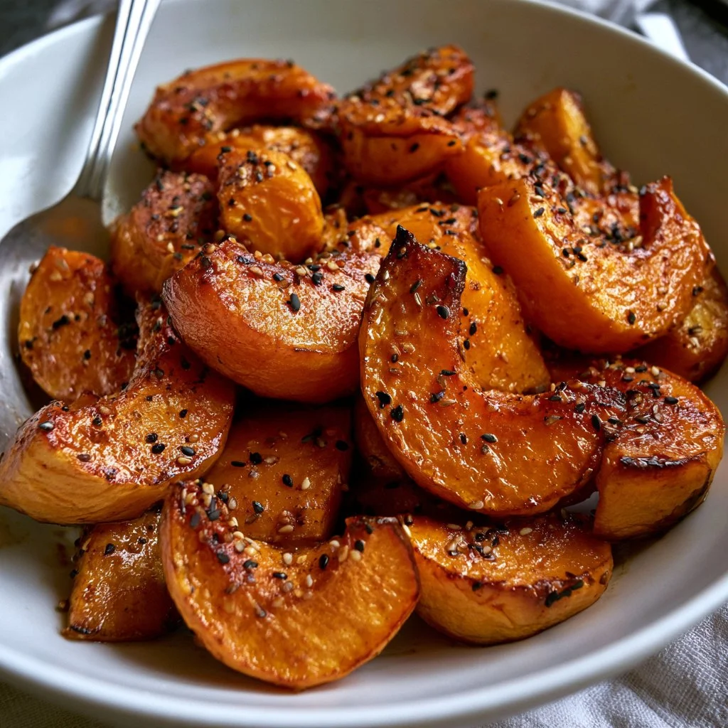 Miso Sesame Roasted Butternut Squash