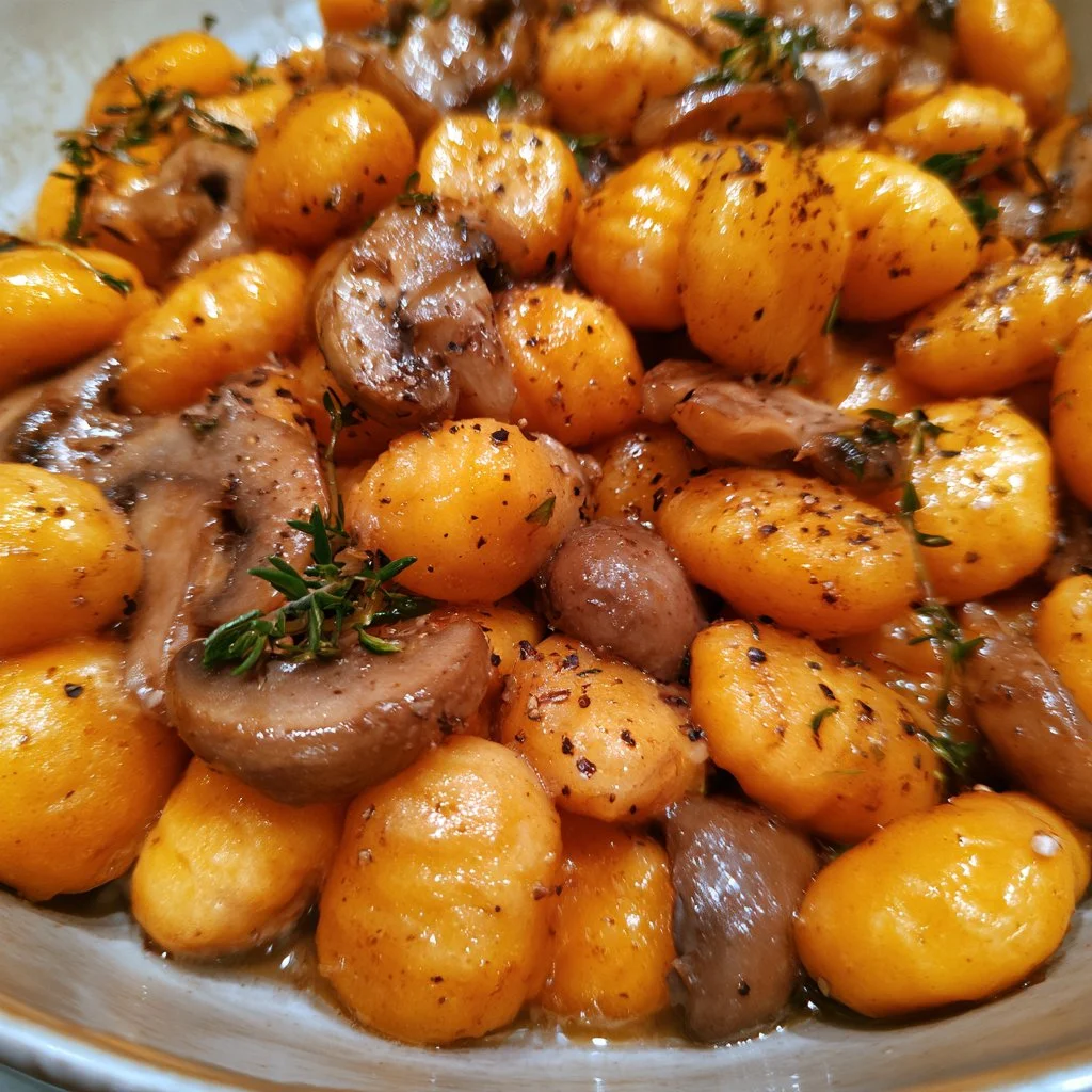 Mushroom Thyme Pumpkin Gnocchi