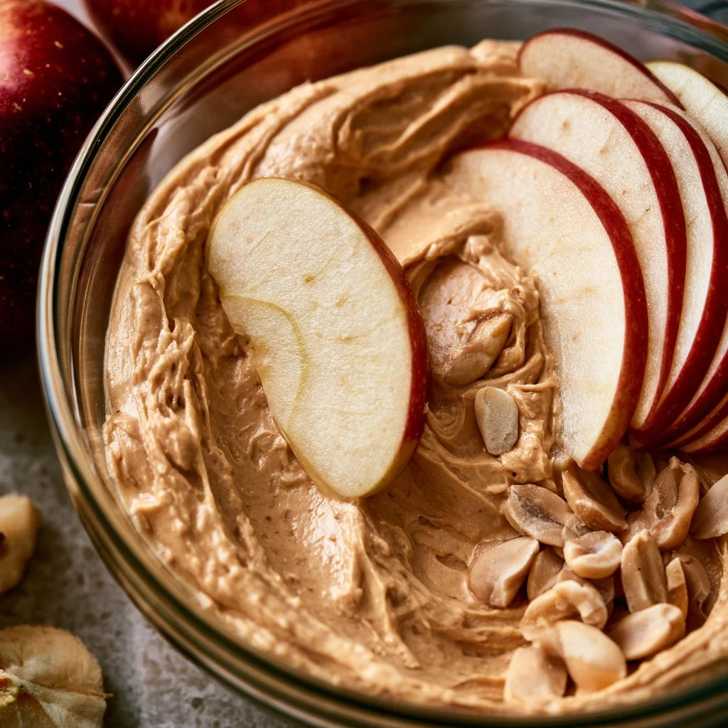 Peanut Butter Cream Cheese Apple Dip