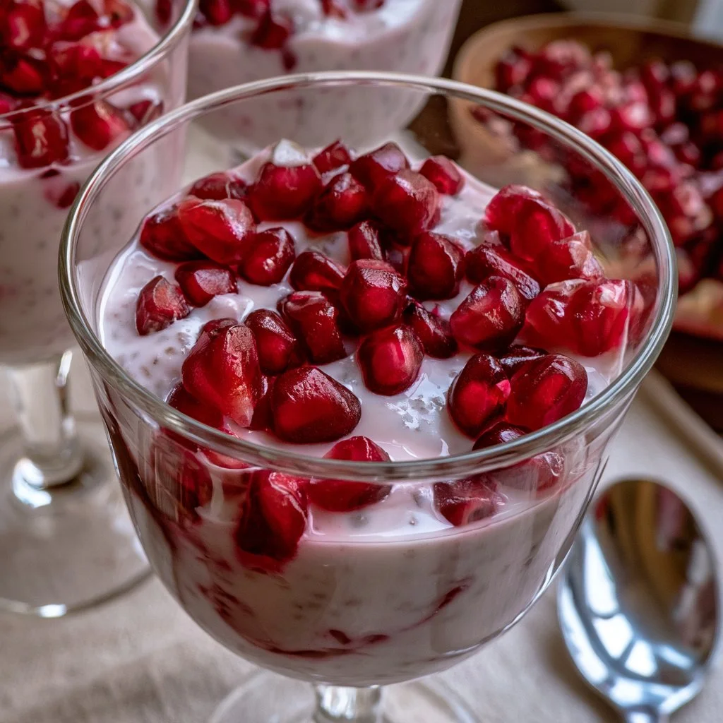 Pomegranate Chia Yogurt Pudding