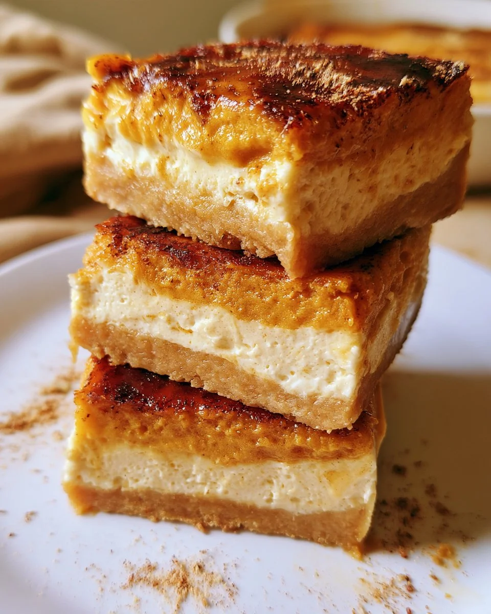 Pumpkin Creme Brulee Cheesecake Bars