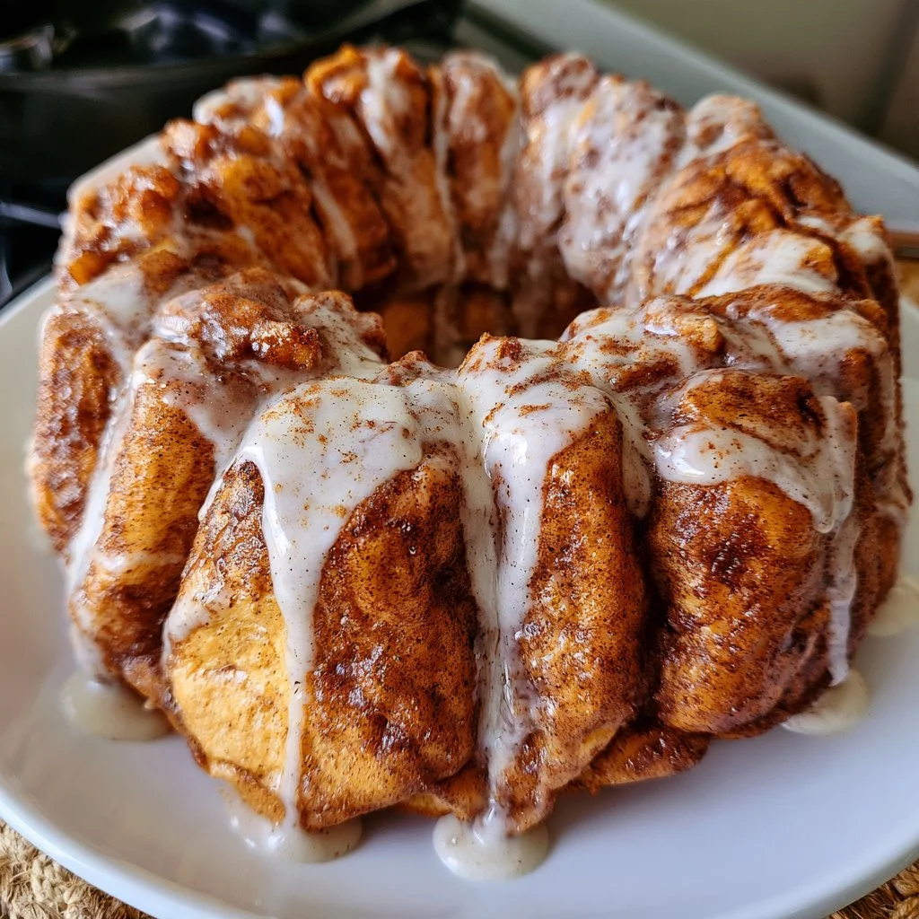Pumpkin Spice Cinnamon Roll Monkey Bread