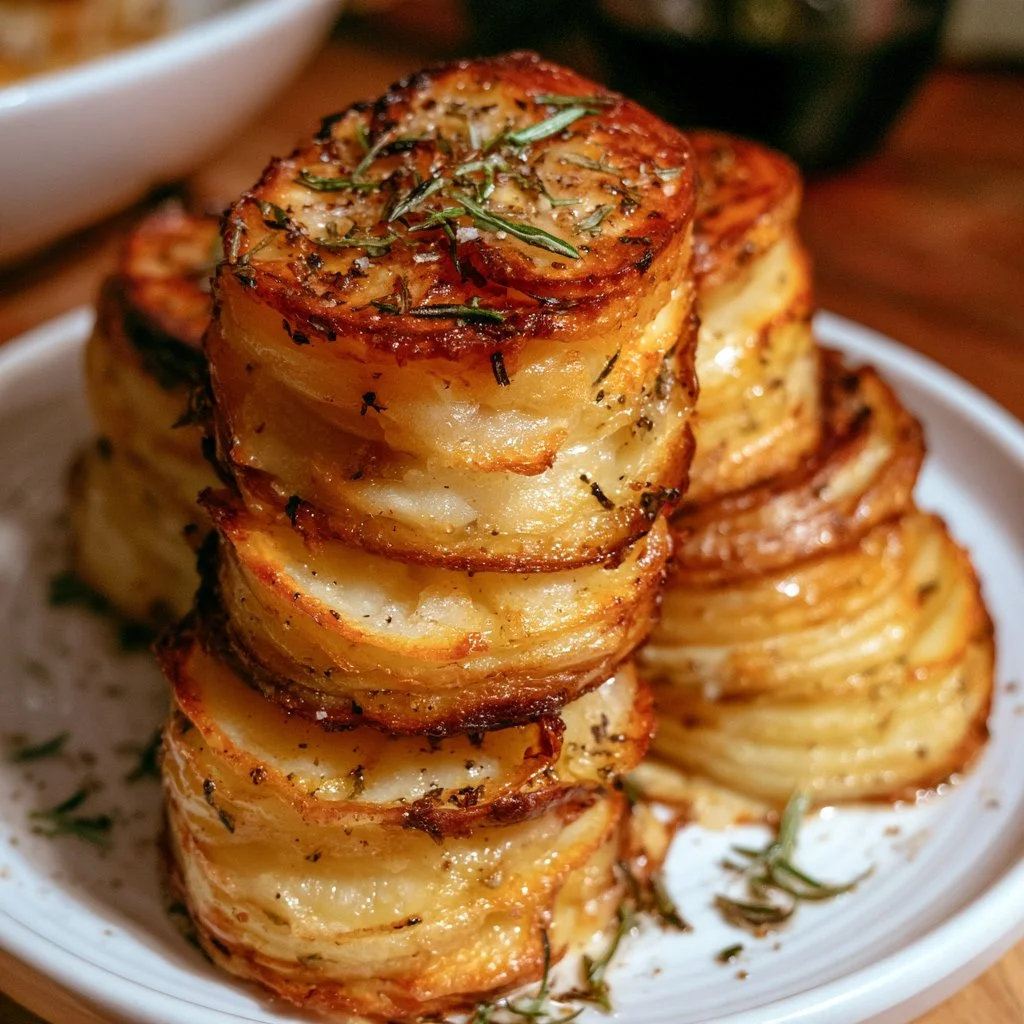 Rosemary Parmesan Potato Stacks