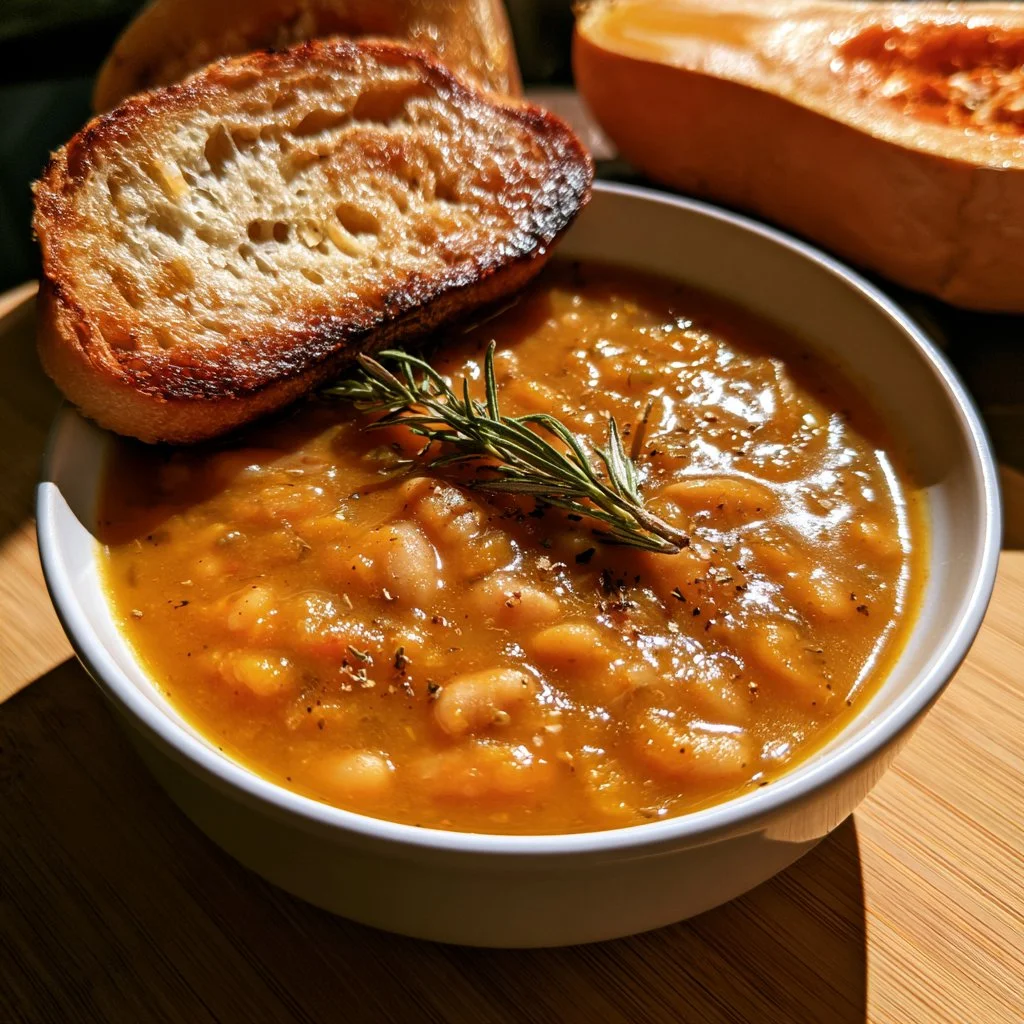 Rosemary White Bean Butternut Squash Soup