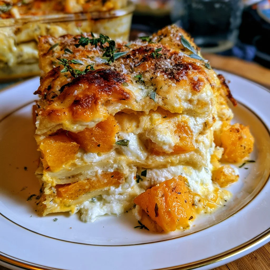 Sage Ricotta Butternut Squash Lasagna